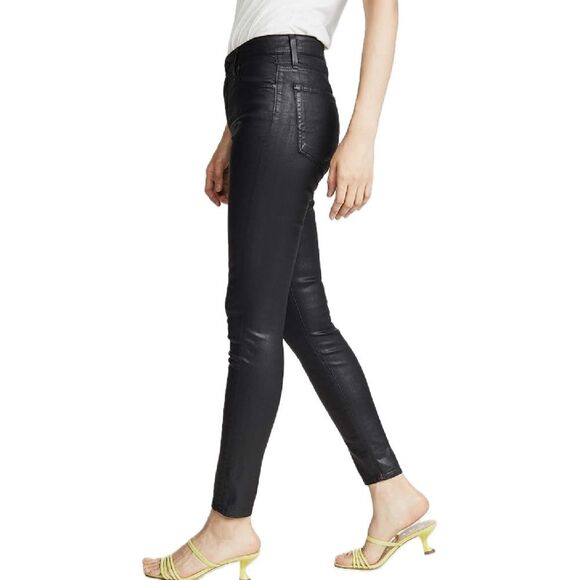 AG Adriano Goldschmied The Legging Ankle Super Skinny Ankle in Coated Black 29R - Picture 2 of 12